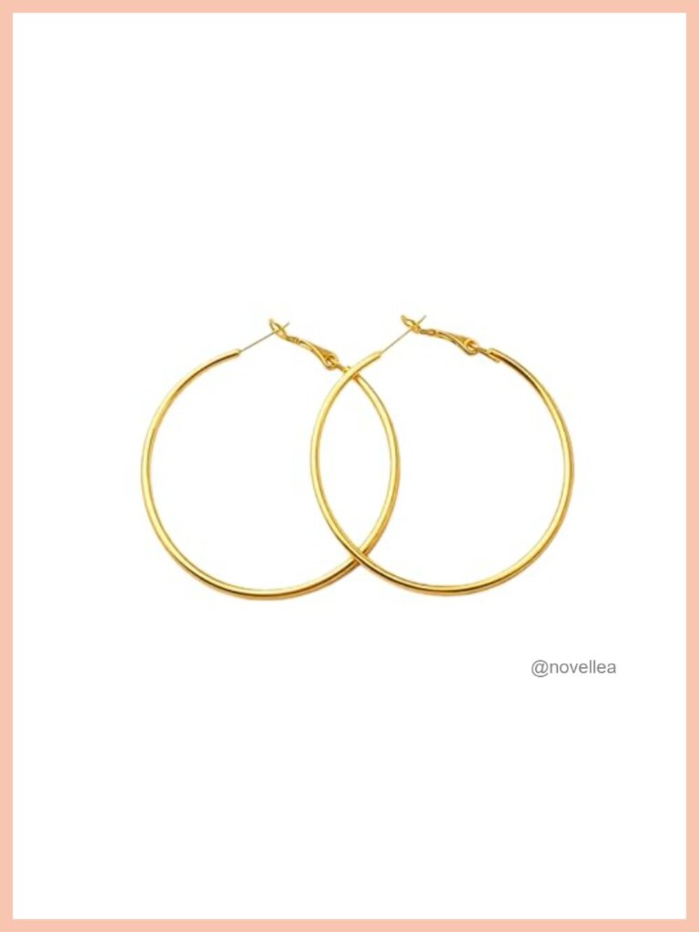 18K Gold Plated Surgical Steel Hoop Earrings for Women